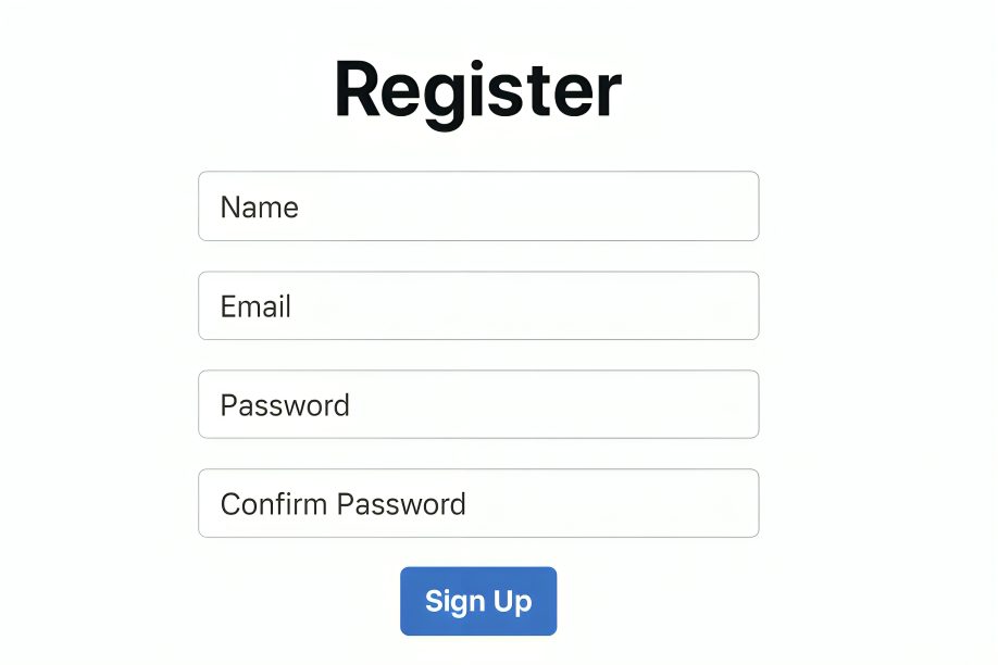 Click the Registration or Sign Up Button