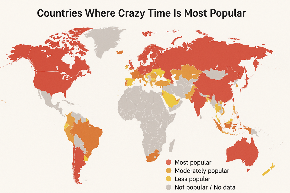 Countries Where Crazy Time Is Most Popular